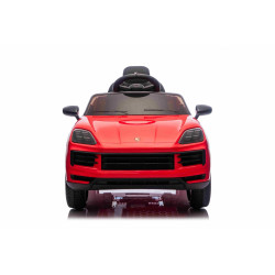 Zánovné elektrické autíčko Porsche Cayenne 12V s pohonom zadných kolies a licenciou (Jednomiestne),  červené