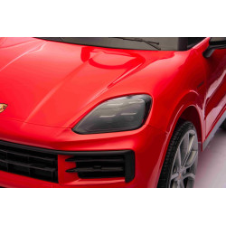 Zánovné elektrické autíčko Porsche Cayenne 12V s pohonom zadných kolies a licenciou (Jednomiestne),  červené