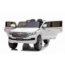 Elektrické autíčko Toyota Landcruiser 12V,  biele