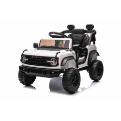 Elektrické autíčko Ford Bronco s pohonom zadných kolies s licenciou (Jednomiestne),  biele