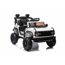 Elektrické autíčko Ford Bronco s pohonom zadných kolies s licenciou (Jednomiestne),  biele