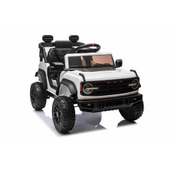 Elektrické autíčko Ford Bronco s pohonom zadných kolies s licenciou (Jednomiestne),  biele