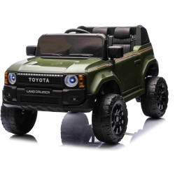 Elektrické autíčko Toyota Landcruiser 12V,  vojenské zelené