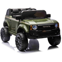 Elektrické autíčko Toyota Landcruiser 12V,  vojenské zelené