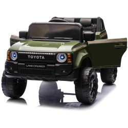 Elektrické autíčko Toyota Landcruiser 12V,  vojenské zelené