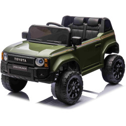 Elektrické autíčko Toyota Landcruiser 12V,  vojenské zelené